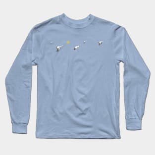 Flock of Migrating White Storks Ciconia ciconia in Flight Long Sleeve T-Shirt